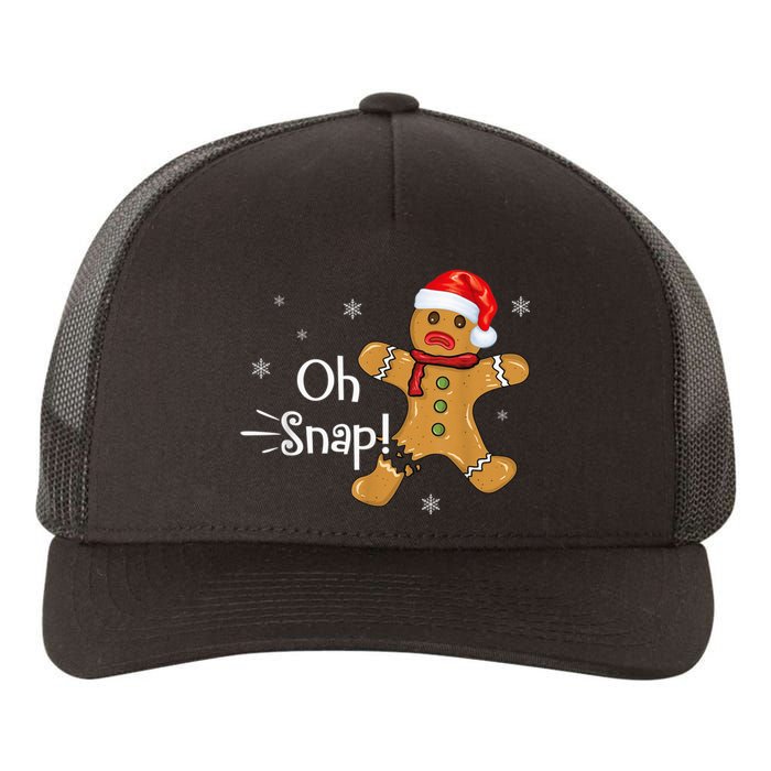 Gingerbread Man Cookie X-Mas Oh Snap Funny Cute Christmas Yupoong Adult 5-Panel Trucker Hat