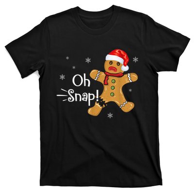 Gingerbread Man Cookie X-Mas Oh Snap Funny Cute Christmas T-Shirt