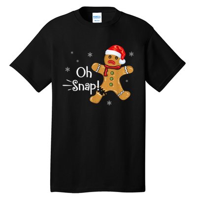 Gingerbread Man Cookie X-Mas Oh Snap Funny Cute Christmas Tall T-Shirt