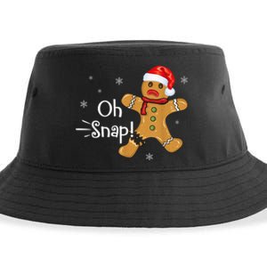 Gingerbread Man Cookie X-Mas Oh Snap Funny Cute Christmas Sustainable Bucket Hat