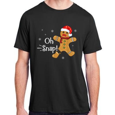 Gingerbread Man Cookie X-Mas Oh Snap Funny Cute Christmas Adult ChromaSoft Performance T-Shirt