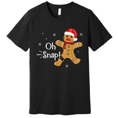 Gingerbread Man Cookie X-Mas Oh Snap Funny Cute Christmas Premium T-Shirt