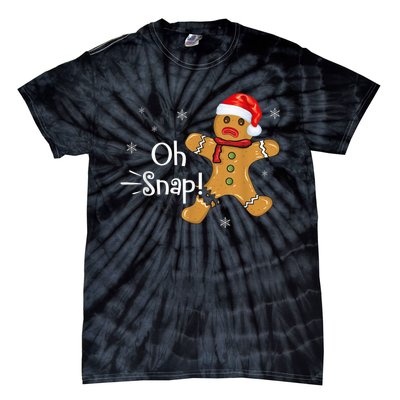 Gingerbread Man Cookie X-Mas Oh Snap Funny Cute Christmas Tie-Dye T-Shirt