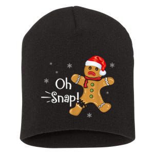 Gingerbread Man Cookie X-Mas Oh Snap Funny Cute Christmas Short Acrylic Beanie