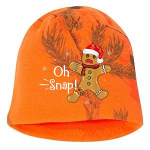 Gingerbread Man Cookie X-Mas Oh Snap Funny Cute Christmas Kati - Camo Knit Beanie