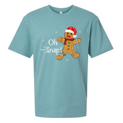 Gingerbread Man Cookie X-Mas Oh Snap Funny Cute Christmas Sueded Cloud Jersey T-Shirt