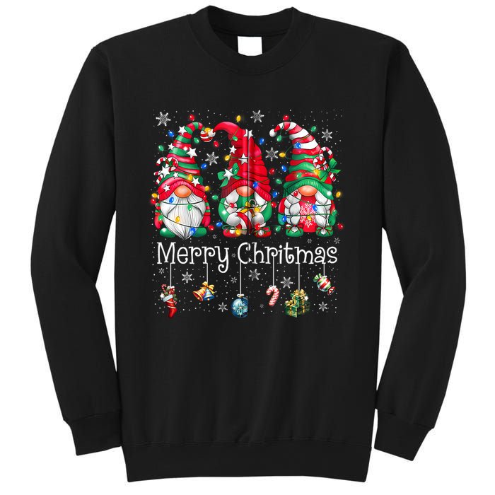 Gnomes Merry Christmas Light Family Gnome Xmas Women Zip Hoodie Sweatshirt