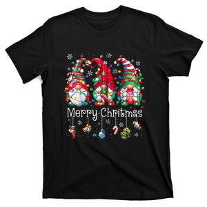 Gnomes Merry Christmas Light Family Gnome Xmas Women Zip Hoodie T-Shirt