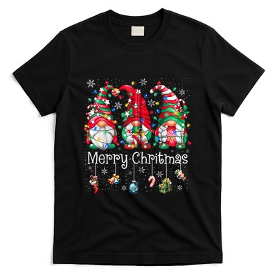 Gnomes Merry Christmas Light Family Gnome Xmas Women Zip Hoodie T-Shirt