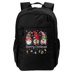 Gnomes Merry Christmas Light Family Gnome Xmas Women Zip Hoodie Daily Commute Backpack