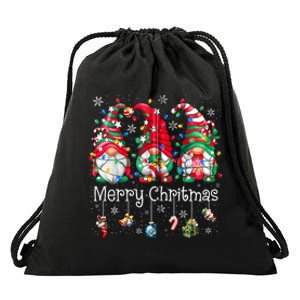 Gnomes Merry Christmas Light Family Gnome Xmas Women Zip Hoodie Drawstring Bag