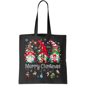 Gnomes Merry Christmas Light Family Gnome Xmas Women Zip Hoodie Tote Bag