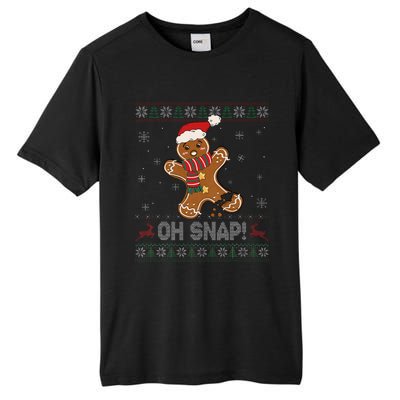 Gingerbread Man Cookie Baking Oh Snap Ugly Xmas Sweater Tall Fusion ChromaSoft Performance T-Shirt