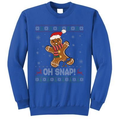 Gingerbread Man Cookie Baking Oh Snap Ugly Xmas Sweater Tall Sweatshirt