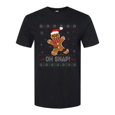 Gingerbread Man Cookie Baking Oh Snap Ugly Xmas Sweater Softstyle CVC T-Shirt