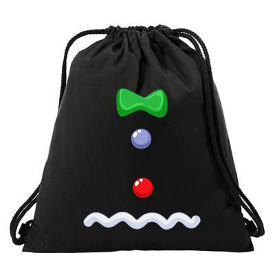 Gingerbread Man Christmas Costume Drawstring Bag