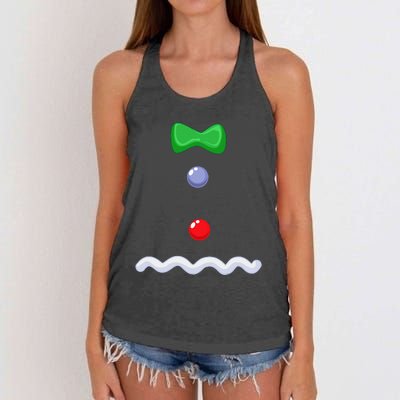 Gingerbread Man Christmas Costume Women's Knotted Racerback Tank