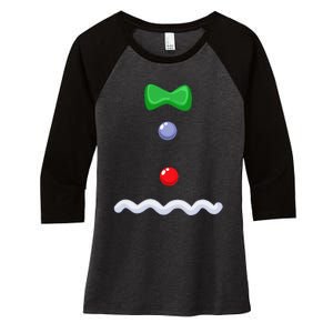 Gingerbread Man Christmas Costume Women's Tri-Blend 3/4-Sleeve Raglan Shirt