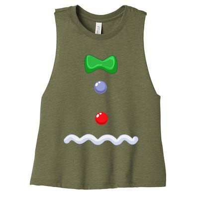 Gingerbread Man Christmas Costume Women's Racerback Cropped Tank