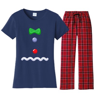 Gingerbread Man Christmas Costume Women's Flannel Pajama Set