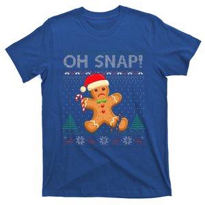 Gingerbread Man Cookie Ugly Sweater Oh Snap Christmas  T-Shirt