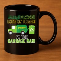 Garbage Man Costume Garbage Trucks Adults Kids & Toddlers 11oz C Handle Ceramic Mug