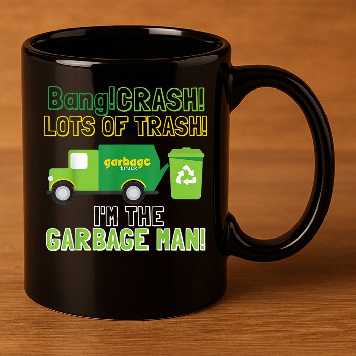 Garbage Man Costume Garbage Trucks Adults Kids & Toddlers 11oz C Handle Ceramic Mug