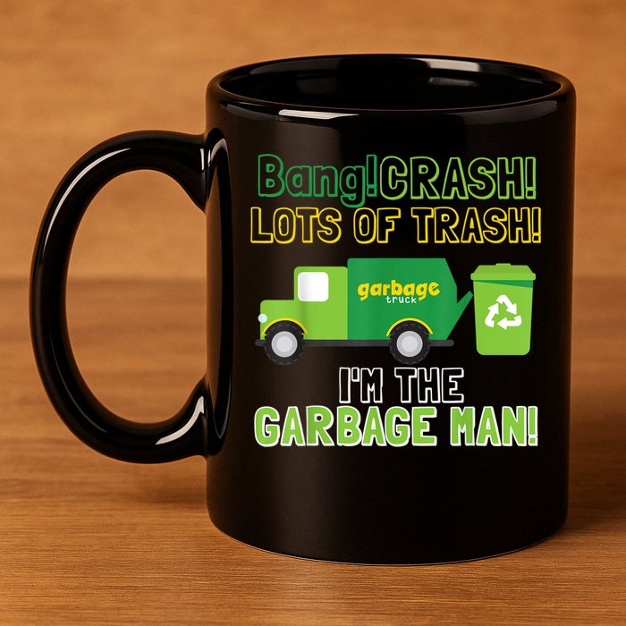 Garbage Man Costume Garbage Trucks Adults Kids & Toddlers 11oz C Handle Ceramic Mug