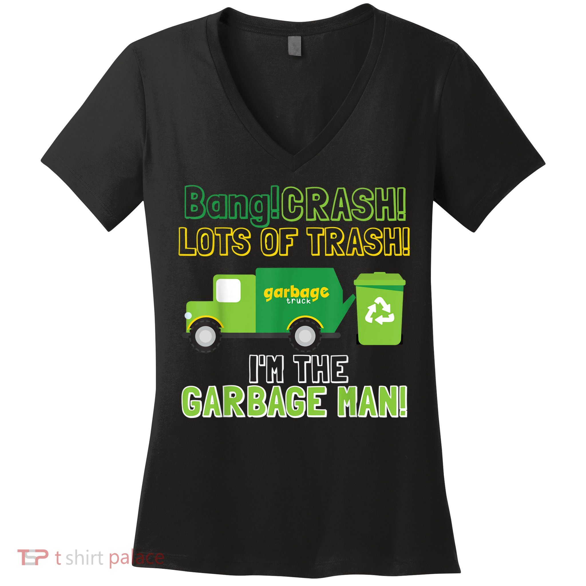 Garbage Man Costume Garbage Trucks Adults Kids & Toddlers Women's V-Neck T-Shirt