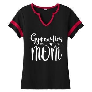 Gymnastics Mom Cute Gymnast Parent Ladies Halftime Notch Neck Tee