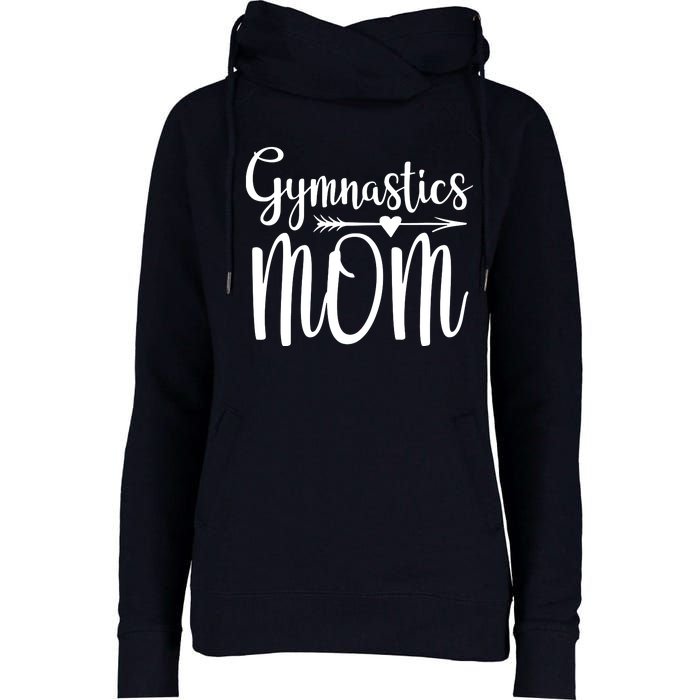 Gymnastics Mom Cute Gymnast Parent Womens Funnel Neck Pullover Hood