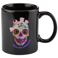Give Me Candy Crazy Wildeyed Skull Face .Png 11oz C Handle Ceramic Mug