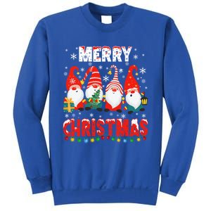 Gnomes Merry Christmas Light Matching Family Cute Gnomes Pjs Gift Sweatshirt