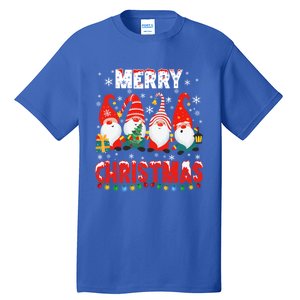 Gnomes Merry Christmas Light Matching Family Cute Gnomes Pjs Gift Tall T-Shirt