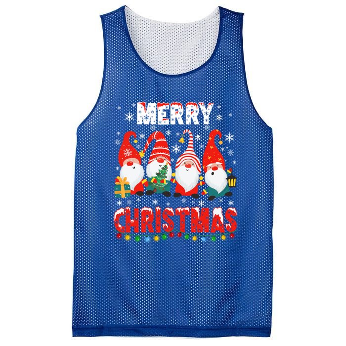 Gnomes Merry Christmas Light Matching Family Cute Gnomes Pjs Gift Mesh Reversible Basketball Jersey Tank