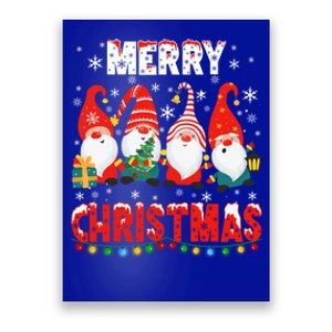 Gnomes Merry Christmas Light Matching Family Cute Gnomes Pjs Gift Poster