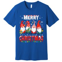 Gnomes Merry Christmas Light Matching Family Cute Gnomes Pjs Gift Premium T-Shirt