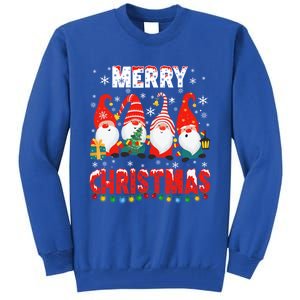 Gnomes Merry Christmas Light Matching Family Cute Gnomes Pjs Gift Tall Sweatshirt