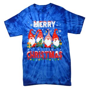 Gnomes Merry Christmas Light Matching Family Cute Gnomes Pjs Gift Tie-Dye T-Shirt