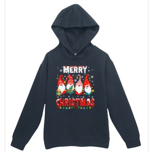 Gnomes Merry Christmas Light Matching Family Cute Gnomes Pjs Gift Urban Pullover Hoodie