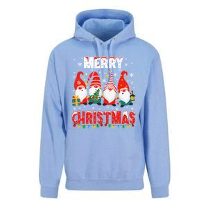 Gnomes Merry Christmas Light Matching Family Cute Gnomes Pjs Gift Unisex Surf Hoodie