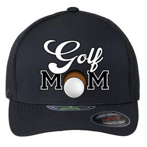 Golf Mom Cool Gift Flexfit Unipanel Trucker Cap