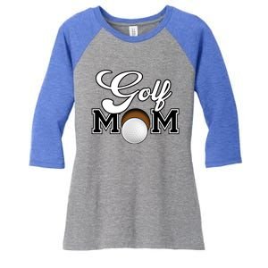 Golf Mom Cool Gift Women's Tri-Blend 3/4-Sleeve Raglan Shirt