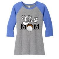 Golf Mom Cool Gift Women's Tri-Blend 3/4-Sleeve Raglan Shirt