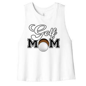 Golf Mom Cool Gift Women's Racerback Cropped Tank