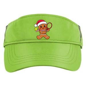 Gingerbread Man Christmas Tennis Ball Player Lover Xmas Adult Drive Performance Visor