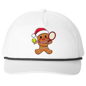 Gingerbread Man Christmas Tennis Ball Player Lover Xmas Snapback Five-Panel Rope Hat