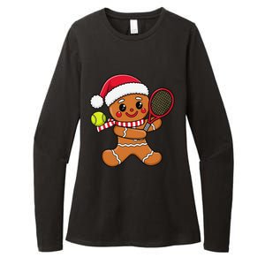 Gingerbread Man Christmas Tennis Ball Player Lover Xmas Womens CVC Long Sleeve Shirt