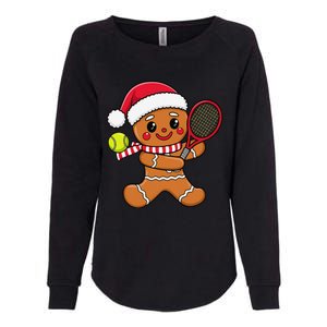 Gingerbread Man Christmas Tennis Ball Player Lover Xmas Womens California Wash Sweatshirt