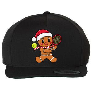 Gingerbread Man Christmas Tennis Ball Player Lover Xmas Wool Snapback Cap